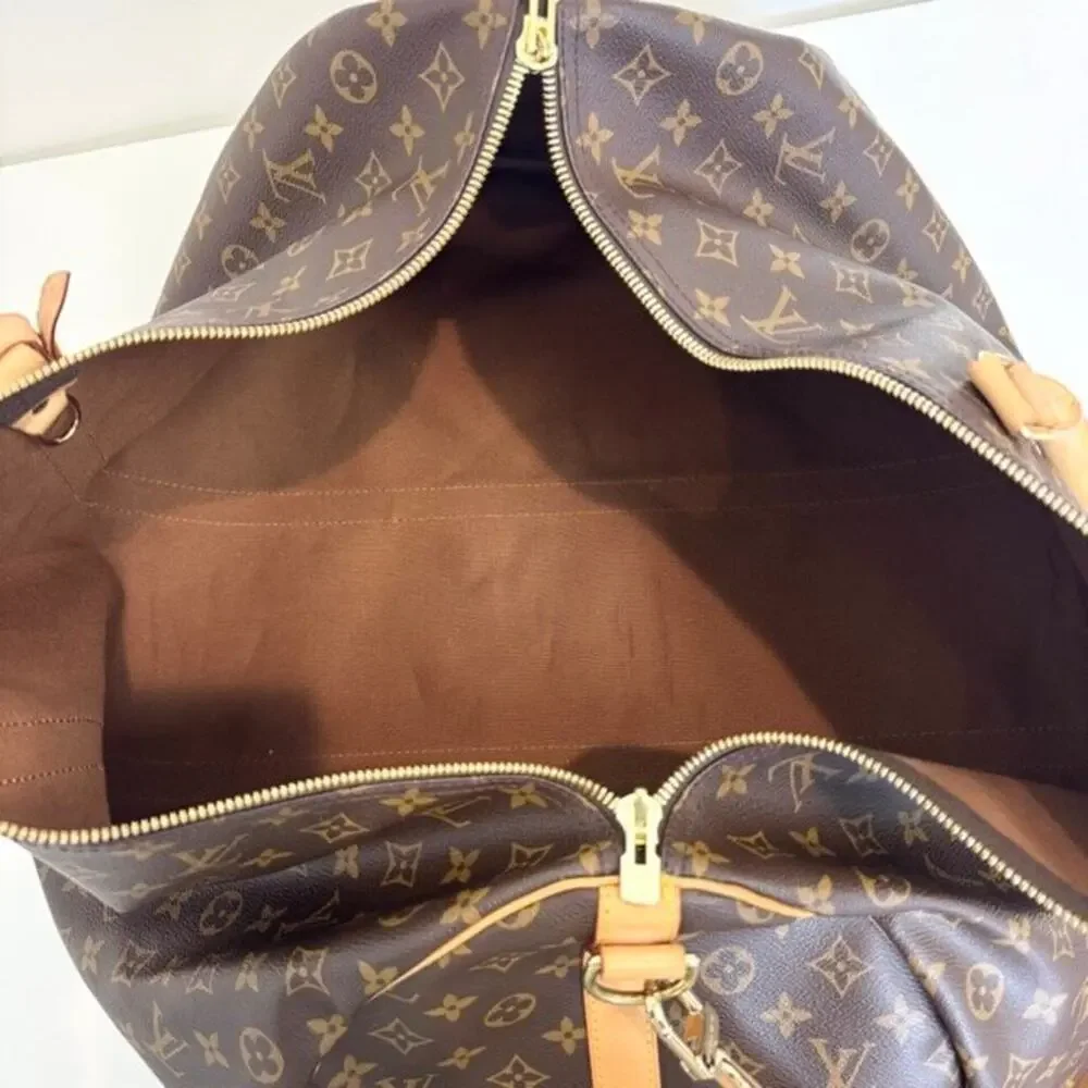 Louis Vuitton Monogram Canvas Keepall Bandouliere 60 Large Travel Duffle Bag LV
